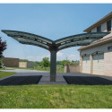 Carport double en alu anthracite et polycarbonate ARIZONA BREEZE 5000