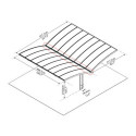 Carport double en alu anthracite et polycarbonate ARIZONA BREEZE 5000
