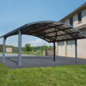 Carport double en alu anthracite et polycarbonate ARIZONA BREEZE 5000
