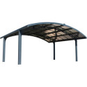 Carport double en alu anthracite et polycarbonate ARIZONA BREEZE 5000