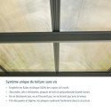 Carport double en alu anthracite et polycarbonate ARIZONA BREEZE 5000