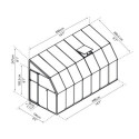 Véranda en PVC et polycarbonate transparent 200x448cm Sun Room - RION