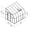 Véranda en PVC et polycarbonate transparent 258x322cm Sun Room - RION