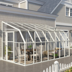 Véranda en PVC et polycarbonate transparent 258x446cm Sun Room - RION