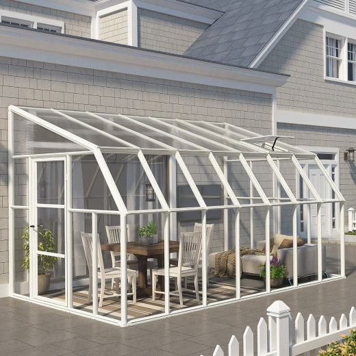 Véranda en PVC et polycarbonate transparent 258x446cm Sun Room - RION