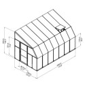 Véranda en PVC et polycarbonate transparent 258x446cm Sun Room - RION