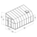 Véranda en PVC et polycarbonate transparent 258x508cm Sun Room - RION