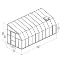 Véranda en PVC et polycarbonate transparent 258x632cm Sun Room - RION