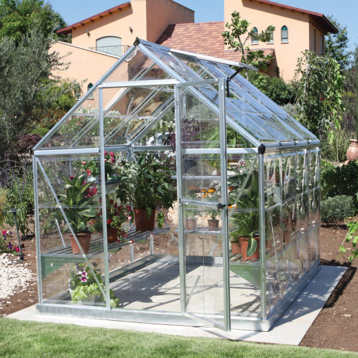 Serre de jardin en alu et polycarbonate 4,6m² Harmony™ Silver – Palram