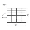 Serre de jardin en alu et polycarbonate 4,6m² Harmony™ Silver – Palram