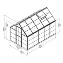 Serre de jardin en alu et polycarbonate 5,7m² Harmony™ Silver – Palram