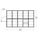Serre de jardin en alu et polycarbonate 5,7m² Harmony™ Silver – Palram