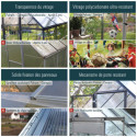 Serre de jardin en alu et polycarbonate 5,7m² Harmony™ Silver – Palram