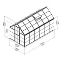 Serre de jardin en alu et polycarbonate 6,8m² Harmony™ Silver – Palram