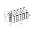 Serre de jardin en alu et polycarbonate 7,9m² Harmony™ Silver – Palram