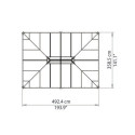 Pergola aluminium et polycarbonate 492x359cm Martinique 5000 Palram