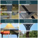 Pergola aluminium et polycarbonate 492x359cm Martinique 5000 Palram
