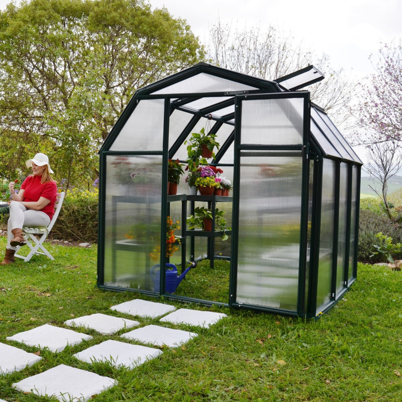 Serre de jardin en PVC et polycarbonate 4,10m² Eco Grow – RION