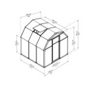 Serre de jardin en PVC et polycarbonate 4,10m² Eco Grow – RION
