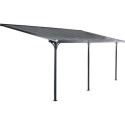 Pergola adossée ajustable - toit de terrasse en alu 3,05x6,18m X-METAL