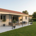 Pergola adossée ajustable - toit de terrasse en alu 3,05x6,18m X-METAL