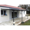 Pergola adossée ajustable - toit de terrasse en alu 3,05x6,18m X-METAL