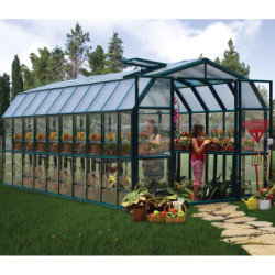 Serre de jardin en PVC et polycarbonate 16,93m² Grand Gardener – RION