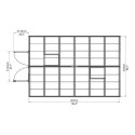 Serre de jardin en alu et polycarbonate 8,9m² Octave™ Silver – Canopia