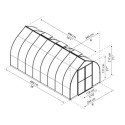 Serre de jardin en aluminium et polycarbonate 11,76m² Bella™ – Palram