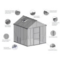 Serre de jardin en alu et polycarbonate 5,9m² Glory™ Premium – Palram
