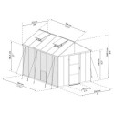Serre de jardin 8,9m² en polycarbonate 10mm Glory Premium – Palram