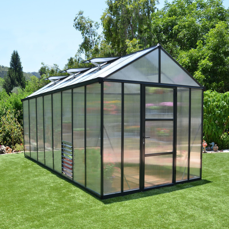 Serre de jardin en alu et polycarbonate 11,8m² Glory Premium – Palram