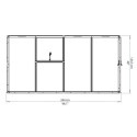 Serre adossée en alu et polycarbonate 3,05m² Silver Hybrid - Palram
