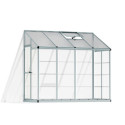 Serre adossée en alu et polycarbonate 3,05m² Silver Hybrid - Palram