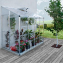Serre adossée en alu et polycarbonate 3,05m² Silver Hybrid - Palram