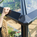 Serre anthracite GRAND OASE 13m² aluminium et verre trempé 3mm Juliana