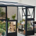 Serre Veranda aluminium anthracite et verre trempé 6,6m² Juliana	