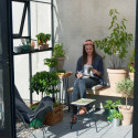 Serre Veranda aluminium anthracite et verre trempé 6,6m² Juliana	