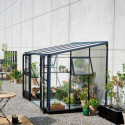 Serre Veranda aluminium anthracite et verre trempé 6,6m² Juliana	