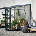 Serre Veranda aluminium anthracite et verre trempé 6,6m² Juliana	