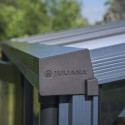 Serre Veranda aluminium anthracite et verre trempé 6,6m² Juliana	