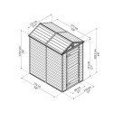 Abri de jardin en polycarbonate 1,93m² Skylight Deco - Palram