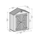 Abri de jardin en polycarbonate 1,55m² Skylight Deco - Palram