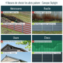 Abri de jardin en polycarbonate 1,55m² Skylight Deco - Palram