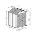 Abri de jardin en polycarbonate 2,65m² Skylight Deco - Palram