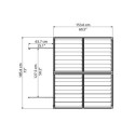Abri de jardin en polycarbonate 2,65m² Skylight Deco - Palram