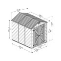 Abri de jardin en polycarbonate 3,97m² Skylight Deco - Palram