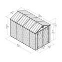Abri de jardin en polycarbonate 5,28m² Skylight Deco - Palram