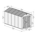 Abri de jardin en polycarbonate 6,59m² Skylight Deco - Palram