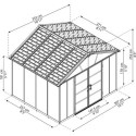 Abri de jardin en polycarbonate 7,9m² sans plancher YUKON - Palram